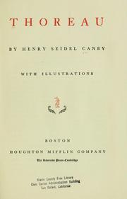 Cover of: Thoreau by Henry Seidel Canby