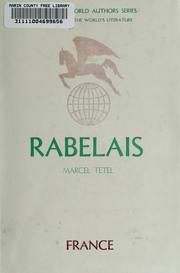 Cover of: Rabelais. by Marcel Tetel