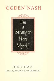 Cover of: I'm a stranger here myself.