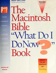 Cover of: The Macintosh bible, "what do I do now?" book by Charles Rubin