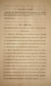 Cover of: A bill to be entitled An act to consolidate and amend the laws relative to impressments.