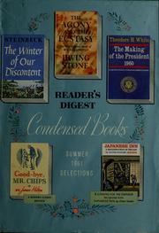 Cover of: Reader's Digest Condensed Books--Volume Three - 1961 - Summer Selections