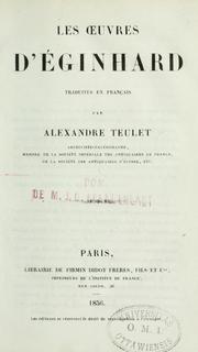 Cover of: Les Oeuvres d'Einhard