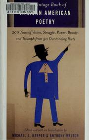 Cover of: The Vintage book of African American poetry