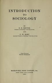 Cover of: Introduction to sociology