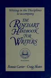 Cover of: Writing in the Disciplines To Accompany: The Rinehart Handbook for Writers
