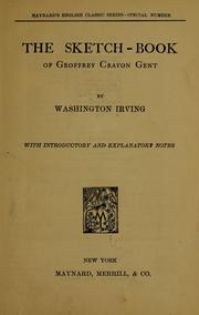 Cover of: The sketch-book of Geoffrey Crayon, gent. by Washington Irving