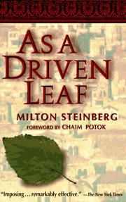 Cover of: As a driven leaf by Steinberg, Milton