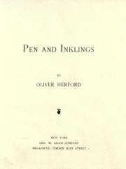 Cover of: Pen and inklings