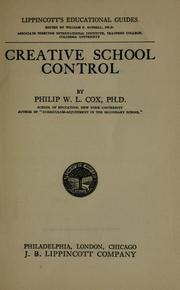 Cover of: Creative school control by Philip Wescott Lawrence Cox