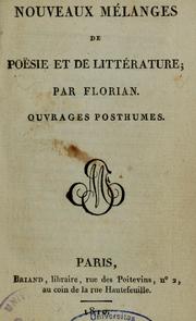 Cover of: Nouveaux mélanges de poésie et de littérature