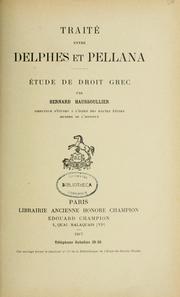 Traité entre Delphes et Pellana by Bernard Haussoullier