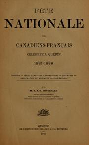 Cover of: Fête Nationale des Canadiens-Français célébrée à Québec 1881-1889 ...