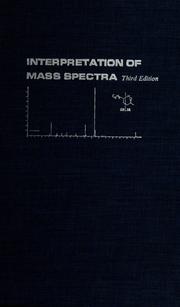 Cover of: Interpretation of mass spectra
