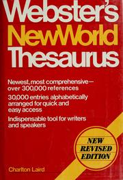 Cover of: Webster's New World thesaurus by Charlton G. Laird, Charlton Grant Laird