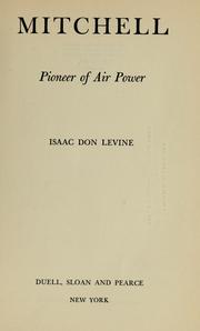Cover of: Mitchell, pioneer of air power
