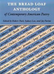 The Bread Loaf anthology of contemporary Americon poetry