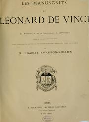 Cover of: Les manuscrits de Léonard de Vinci \