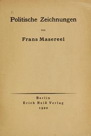 Cover of: Politische Zeichnungen by Masereel, Frans