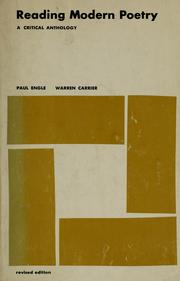 Cover of: Reading modern poetry by Paul Engle