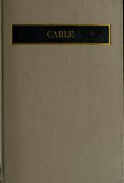 Cover of: George W. Cable.