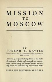 Cover of: Mission to Moscow by Joseph Edward Davies