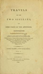 Cover of: Travels in the Two Sicilies: and some parts of the Apennines.
