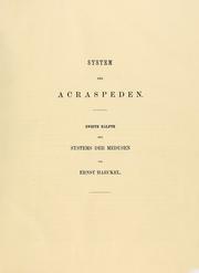 Cover of: Monographie der Medusen