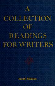 Cover of: A collection of readings for writers: book three of A complete course in freshman English.