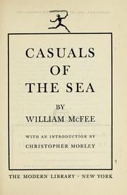 Cover of: Casuals of the sea by McFee, William