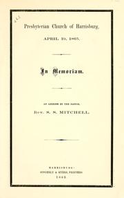 Cover of: In memoriam | Mitchell, Samuel S.