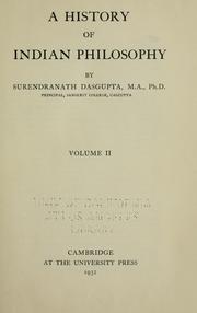 Cover of: A history of Indian philosophy. by Dasgupta, Surendranath