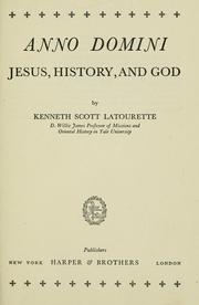 Cover of: Anno Domini: Jesus, history and God