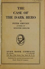 Dark hero by Peter Cheyney