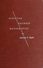 Cover of: Essential business mathematics.