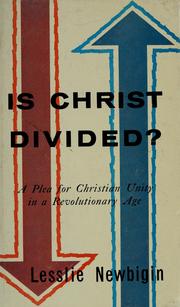 Cover of: Is Christ divided?
