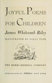 Cover of: Joyful poems for children