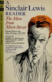 Cover of: The man from Main Street: selected essays and other writings: 1904-1950