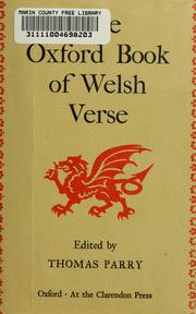 Cover of: The Oxford book of Welsh verse. by Parry, Thomas