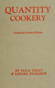 Cover of: Quantity cookery: menu planning and cooking for large numbers