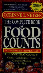 Cover of: The complete book of food counts by Corinne T. Netzer