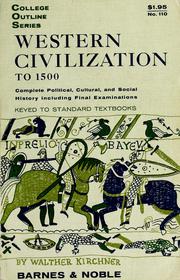Cover of: Western civilization since 1500. by Walther Kirchner