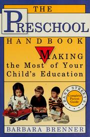 Cover of: The preschool handbook by Barbara Brenner