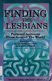 Cover of: Finding the lesbians: personal accounts from around the world