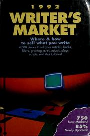 Cover of: Writer's market. 1992: where & how to sell what you write