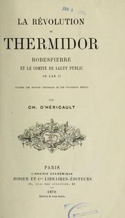 Cover of: La révolution de thermidor: Robespierre et le Comité de salut public en l'an II