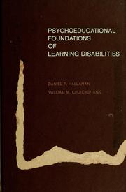 Cover of: Psychoeducational foundations of learning disabilities by Daniel P. Hallahan