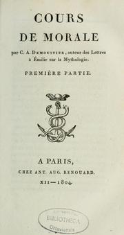 Cover of: Cours de morale et opuscules en vers et en prose