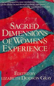 Cover of: Sacred dimensions of women's experience