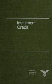 Cover of: Instalment credit.